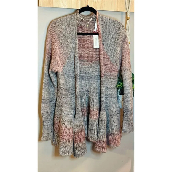 Anthropologie Sweaters - Anthropologie Knitted & Knotted Cody Peplum Cardigan M Multicolor